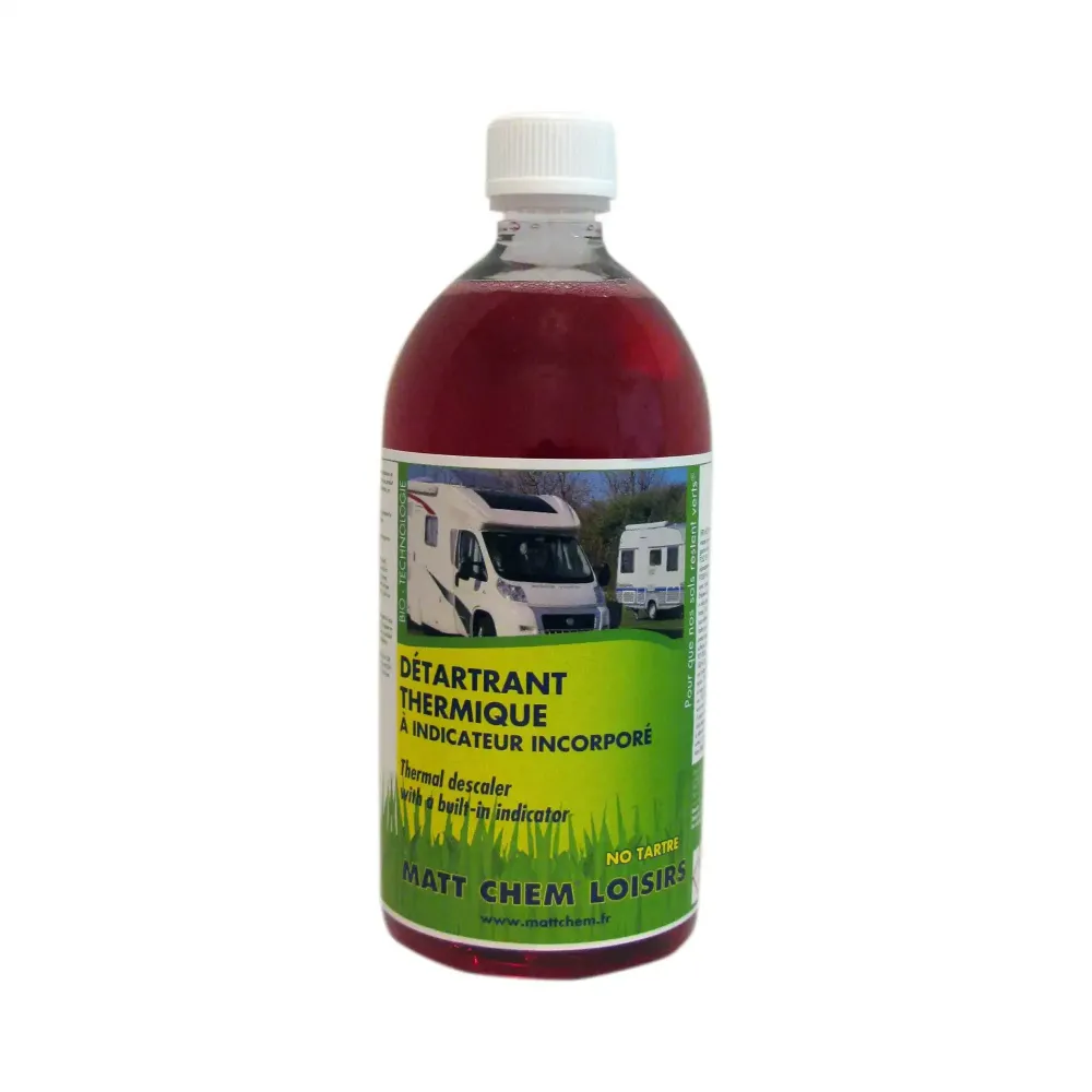 Détartrant thermique a indicateur incorporé